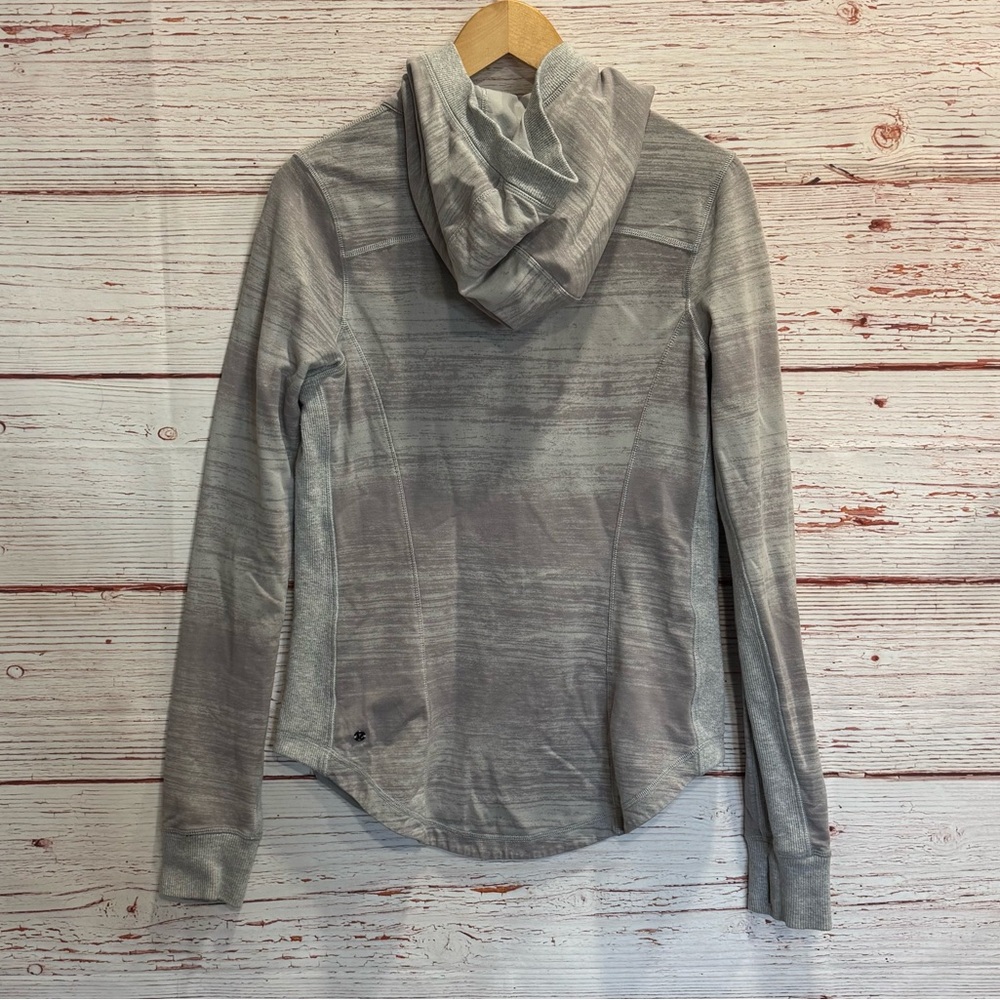 Lululemon Post Sweat Pullover Righteous Stripe Silver / Heathered Light Grey 8 - Picture 12 of 16